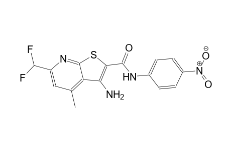 3-amino-6-(difluoromethyl)-4-methyl-N-(4-nitrophenyl)thieno[2,3-b]pyridine-2-carboxamide