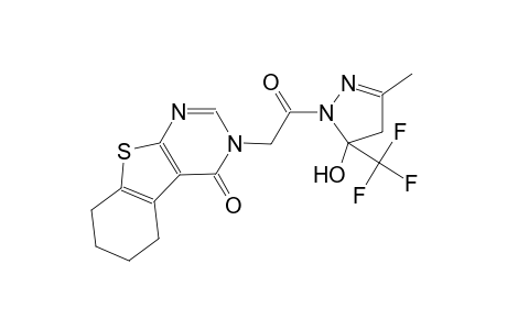 3-{2-[5-hydroxy-3-methyl-5-(trifluoromethyl)-4,5-dihydro-1H-pyrazol-1-yl]-2-oxoethyl}-5,6,7,8-tetrahydro[1]benzothieno[2,3-d]pyrimidin-4(3H)-one