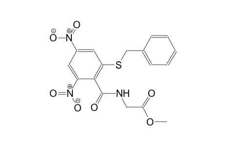 acetic acid, [[2,4-dinitro-6-[(phenylmethyl)thio]benzoyl]amino]-,methyl ester