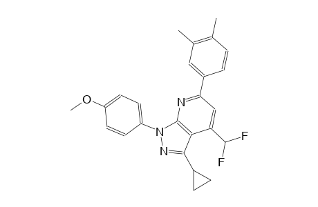 1H-pyrazolo[3,4-b]pyridine, 3-cyclopropyl-4-(difluoromethyl)-6-(3,4-dimethylphenyl)-1-(4-methoxyphenyl)-