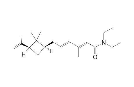 (1S,3S)-cis-2,2-Dimethyl-3-isopropenyl-1-(5-diethylaminocarbonyl-4-methyl-2E,4.xi.pentadienyl)cyclobutane