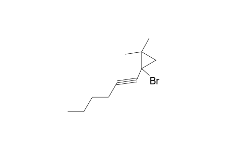 Cyclopropane, 1-bromo-2,2-dimethyl-1-(1-hexynyl)-