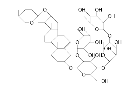 Diosgenin-3-O-rhamnopyranosyl-(1-4)-rhamnopyranosyl-(1-4)-urhamnopyranosyl-(1-2)E.beta.-D-glucopyranosid