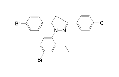 1-(4-Bromo-2-ethyl-phenyl)-5-(4-bromo-phenyl)-3-(4-chloro-phenyl)-4,5-dihydro-1H-pyrazole