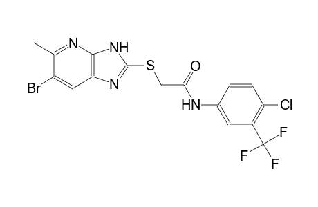 2-[(6-bromo-5-methyl-3H-imidazo[4,5-b]pyridin-2-yl)sulfanyl]-N-[4-chloro-3-(trifluoromethyl)phenyl]acetamide