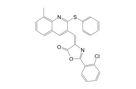 5(4H)-oxazolone, 2-(2-chlorophenyl)-4-[[8-methyl-2-(phenylthio)-3-quinolinyl]methylene]-, (4E)-