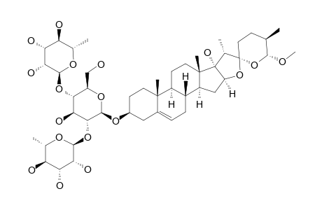 SNF-5;BETA-CHACOTRIOSYL-(25R,26R)-SPIROST-5-ENE-26-O-METHYL-3-BETA,17-ALPHA-DIOL