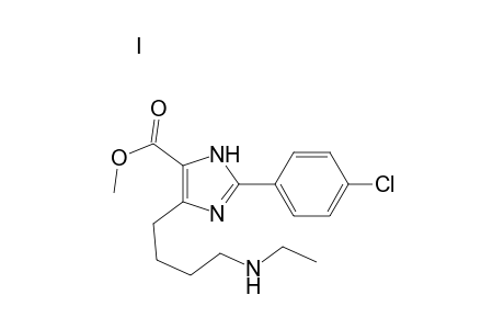 Methyl 2-(4-chlorophenyl)-4-[4-(ethylamino)butyl]imidazole-5-carboxylate hydroiodide