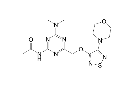 N-[4-(dimethylamino)-6-({[4-(morpholin-4-yl)-1,2,5-thiadiazol-3-yl]oxy}methyl)-1,3,5-triazin-2-yl]acetamide