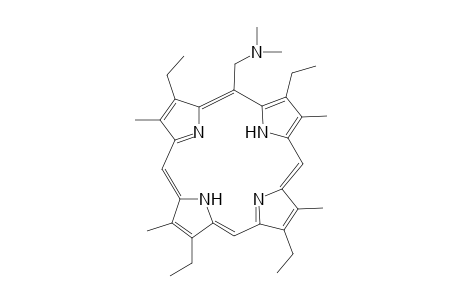 5-Dimethylaminomethyl-2,8,12,18-tetramethyl-3,7,13,17-tetraethyl-21H,23H-poprphin