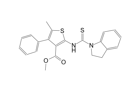 methyl 2-[(2,3-dihydro-1H-indol-1-ylcarbothioyl)amino]-5-methyl-4-phenyl-3-thiophenecarboxylate
