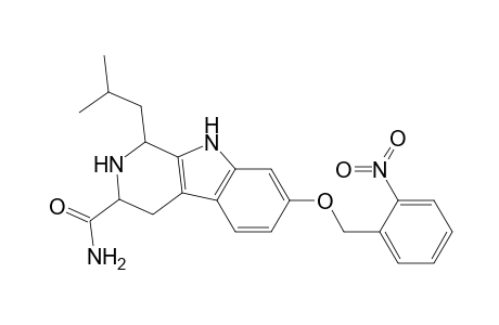 1,2,3,4-Tetrahydro-1-(2'-methylpropyl)-7-(2'-nitrobenzyloxy)-9H-pyrido[3,4-b]indole-3-carboxamide