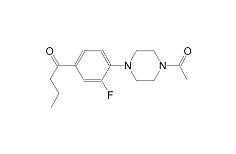 Butan-1-one, 1-[4-(4-acetyl-1-piperazinyl)-3-fluorophenyl]-