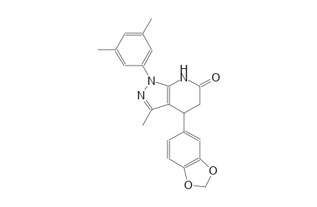 6H-pyrazolo[3,4-b]pyridin-6-one, 4-(1,3-benzodioxol-5-yl)-1-(3,5-dimethylphenyl)-1,4,5,7-tetrahydro-3-methyl-