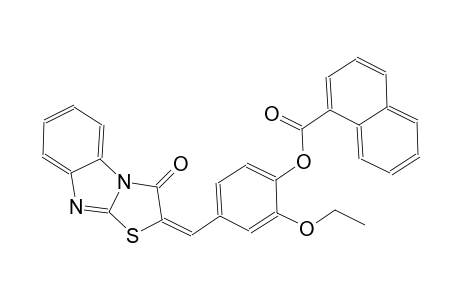 2-ethoxy-4-[(E)-(3-oxo[1,3]thiazolo[3,2-a]benzimidazol-2(3H)-ylidene)methyl]phenyl 1-naphthoate