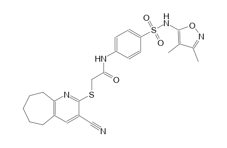 acetamide, 2-[(3-cyano-6,7,8,9-tetrahydro-5H-cyclohepta[b]pyridin-2-yl)thio]-N-[4-[[(3,4-dimethyl-5-isoxazolyl)amino]sulfonyl]phenyl]-