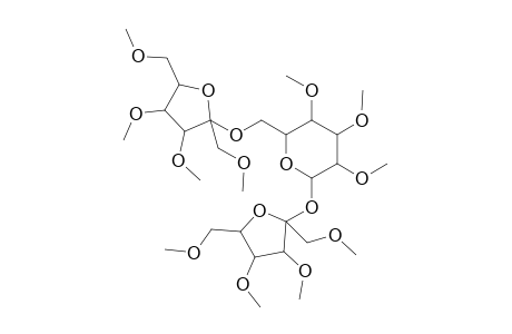 .alpha.-D-Glucopyranoside, 1,3,4,6-tetra-O-methyl-.beta.-D-fructofuranosyl O-1,3,4,6-tetra-O-methyl-.beta.-D-fructofuranosyl-(2.fwdarw.6)-2,3,4- tri-O-methyl-