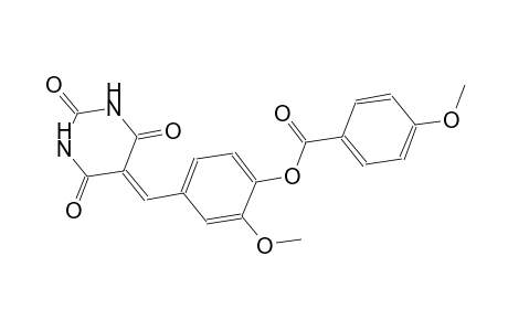 2-methoxy-4-[(2,4,6-trioxotetrahydro-5(2H)-pyrimidinylidene)methyl]phenyl 4-methoxybenzoate