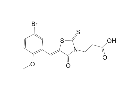 3-[(5Z)-5-(5-bromo-2-methoxybenzylidene)-4-oxo-2-thioxo-1,3-thiazolidin-3-yl]propanoic acid