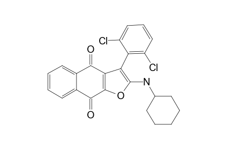 2-(CYCLOHEXYLAMINO)-3-(2,6-DICHLOROPHENYL)-NAPHTHO-[2,3-B]-FURAN-4,9-DIONE