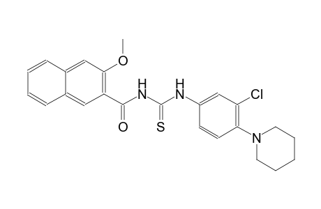 N-[3-chloro-4-(1-piperidinyl)phenyl]-N'-(3-methoxy-2-naphthoyl)thiourea