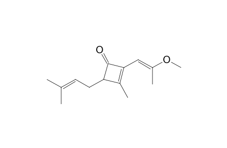 (E)-3-Methyl-2-(2-methoxypropenyl)-4-(3-methylbut-2-enyl)cyclobut-2-enone