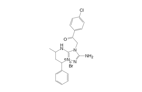 2-Amino-3-[2-(4-chlorophenyl)-2-oxoethyl]-5-methyl-7-phenyl-4,5,6,7-tetrahydro-3H-[1,2,4]triazolo[1,5-a]pyrimidin-8-ium bromide