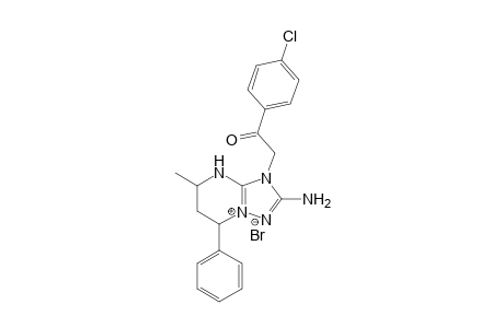 2-Amino-3-[2-(4-chlorophenyl)-2-oxoethyl]-5-methyl-7-phenyl-4,5,6,7-tetrahydro-3H-[1,2,4]triazolo[1,5-a]pyrimidin-8-ium bromide