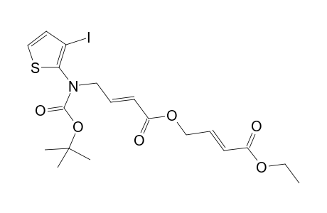 3-(Ethoxycarbonyl)-2-propenyl 4-[3-iodo-2-((N-tert-butoxycarbonyl)thienyl)amino]but-2-enoate