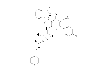 2-(BENZYLOXYCARBONYL-ALPHA-L-ALANYL)-AMINO-5-CYANO-6-(4'-CHLOROPHENYL)-4-THIOXO-4H-PYRAN-3-YL-PHENYLPHOSPHINIC-ACID-ETHYLESTER