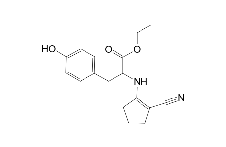 Ethyl 2-[N-(2'-(cyanocyclopent-1'-enyl)amino]-3-(4'-hydroxyphenyl)propanoate