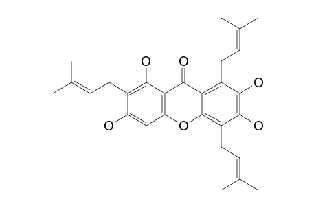 GARCINONE-E;1,3,6,7-TETRAHYDROXY-2,5,8-TRIPRENYLXANTHONE