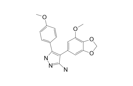 5-(4-Methoxyphenyl)-4-(3-methoxy-4,5-methylenedioxyphenyl)-1H-pyrazol-3-amine