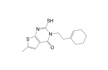 3-[2-(1-cyclohexen-1-yl)ethyl]-6-methyl-2-sulfanylthieno[2,3-d]pyrimidin-4(3H)-one