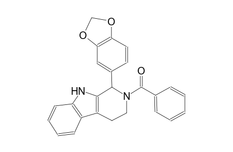 1H-pyrido[3,4-b]indole, 1-(1,3-benzodioxol-5-yl)-2-benzoyl-2,3,4,9-tetrahydro-