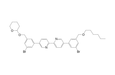 5'-[3-Bromo-5-(hexyloxymethyl)phenyl]-5-[3"-bromo-5'-(tetrahydropyran-2"-yl]oxymethyl]phenyl}-2,2'-bipyridinyl