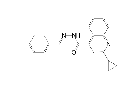 2-cyclopropyl-N'-[(E)-(4-methylphenyl)methylidene]-4-quinolinecarbohydrazide