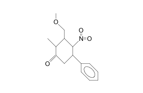 (2S*,3R*,4R*,5S*)-3-Methoxymethyl-2-methyl-4-nitro-5-phenyl-cyclohexanone