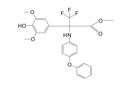 3,3,3-trifluoro-2-(4-hydroxy-3,5-dimethoxy-phenyl)-2-(4-phenoxyanilino)propionic acid methyl ester