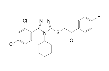 2-[[4-cyclohexyl-5-(2,4-dichlorophenyl)-1,2,4-triazol-3-yl]sulfanyl]-1-(4-fluorophenyl)ethanone