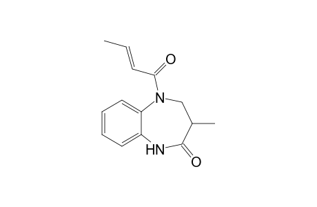 3-Methyl-5-[(E)-1-oxobut-2-enyl]-3,4-dihydro-1H-1,5-benzodiazepin-2-one