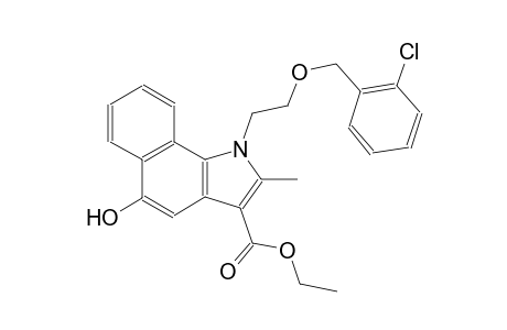 1H-benz[g]indole-3-carboxylic acid, 1-[2-[(2-chlorophenyl)methoxy]ethyl]-5-hydroxy-2-methyl-, ethyl ester