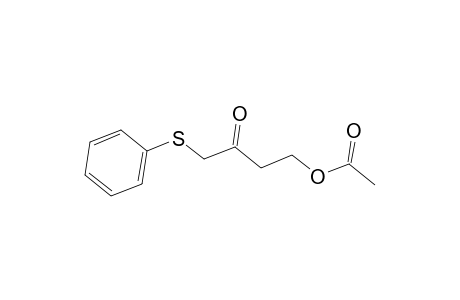 3-Oxo-4-(phenylsulfanyl)butyl acetate
