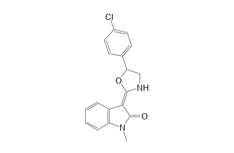 (3E)-3-[5-(4-chlorophenyl)-1,3-oxazolidin-2-ylidene]-1-methyl-indol-2-one