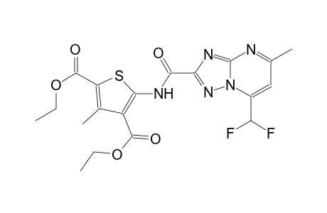 diethyl 5-({[7-(difluoromethyl)-5-methyl[1,2,4]triazolo[1,5-a]pyrimidin-2-yl]carbonyl}amino)-3-methyl-2,4-thiophenedicarboxylate
