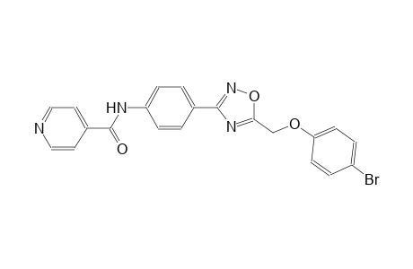 4-pyridinecarboxamide, N-[4-[5-[(4-bromophenoxy)methyl]-1,2,4-oxadiazol-3-yl]phenyl]-