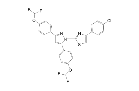 2-{3,5-bis[4-(difluoromethoxy)phenyl]-1H-pyrazol-1-yl}-4-(4-chlorophenyl)-1,3-thiazole