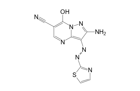 2-Amino-7-hydroxy-3-(thiazol-2-yldiazenyl)pyrazolo[1,5-a]pyrimidine-6-carbonitrile
