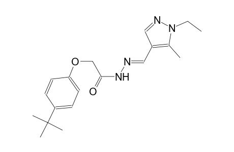 2-(4-tert-butylphenoxy)-N'-[(E)-(1-ethyl-5-methyl-1H-pyrazol-4-yl)methylidene]acetohydrazide