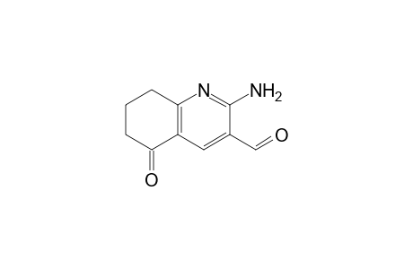 3-Quinolinecarboxaldehyde, 2-amino-5,6,7,8-tetrahydro-5-oxo-